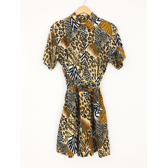 Vintage 💫 Mixed Animal Print Romper - Picture 11 of 14